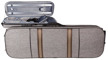 GSJ Oblong Grey With Brown/Cream Stripe